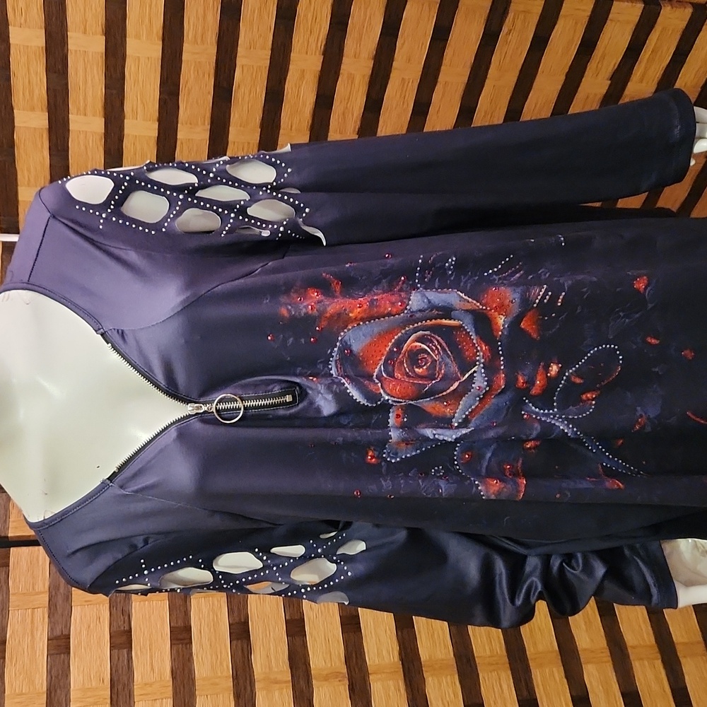 Custom nwot made bling stretch top